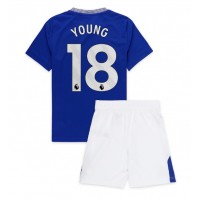 Camiseta Everton Ashley Young #18 Primera Equipación Replica 2024-25 para niños mangas cortas (+ Pantalones cortos)